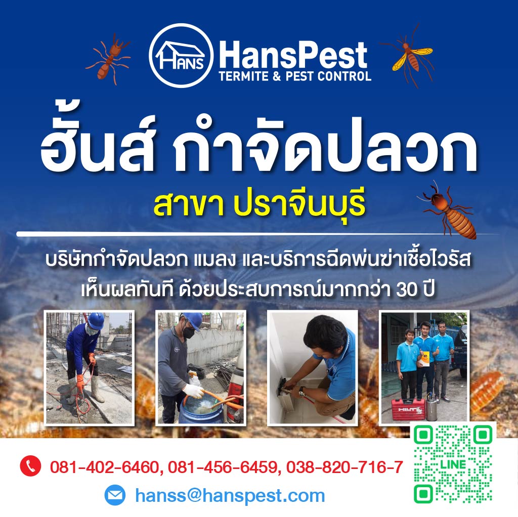 ฮั้นส์ กำจัดปลวก สาขาปราจีนบุรี
